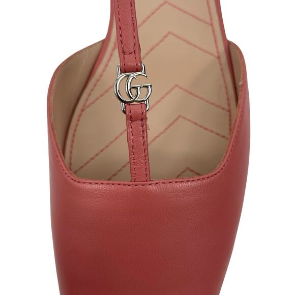 Gucci Double GG T Strap Patent Leather Ballet Flat Pink Size 39.5 - Picture 8 of 15